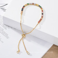 Shangjie OEM CZ Bracelet Rose Gold Charm Elegant Bracelet Synthetic Crystal Women Bracelet